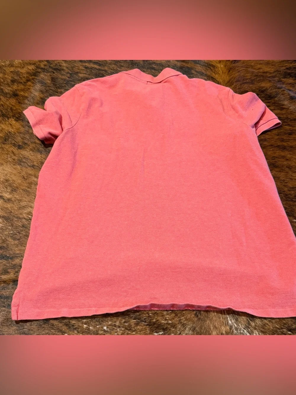 Men’s Polo Ralph Lauren Polo Shirt sz XL Salmon Pink Short Sleeve Classic Fit